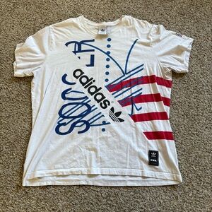 Adidas World Cup mens xxl shirt white red soccer t shirt